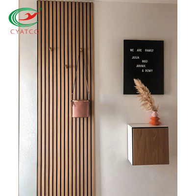 Yivli Duvar Ahşap Akustik Paneller Kokusuz Çok Sahne 600x1200mm