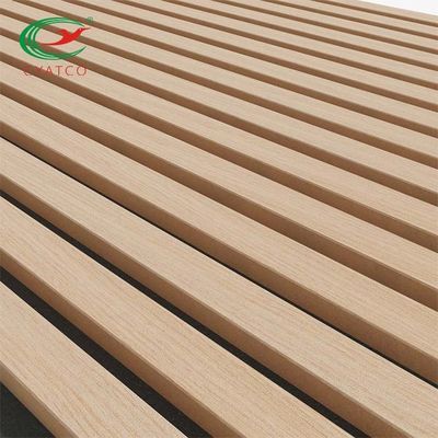 Yivli Duvar Ahşap Akustik Paneller Kokusuz Çok Sahne 600x1200mm