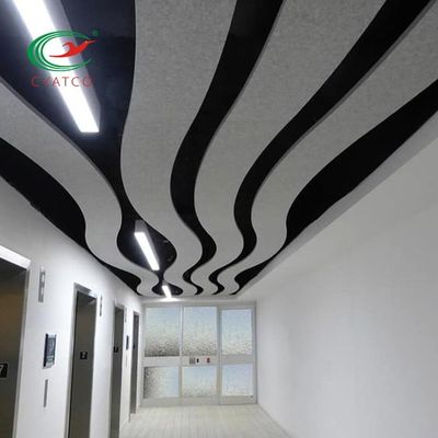 Ses Yalıtımı Fiber Akustik Tavan Panelleri Yanmaz Çok Renkli