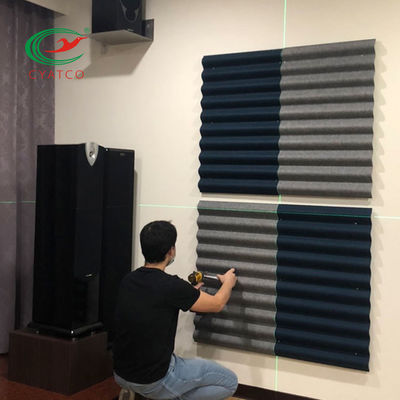 Çok Renkli Dalgalı Polyester Fiber Akustik Panel Neme Dayanıklı