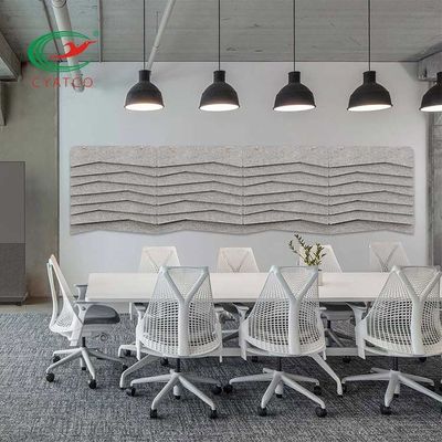 Geri Dönüştürülmüş PET 3D Polyester Elyaf Akustik Panel Mildewproof Dayanıklı