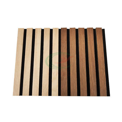 Polyester Ahşap Ses Akustik Panel 2400x600mm Isı Yalıtımı