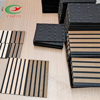 FSC Ahşap Çıta Ses Akustik Panel Dayanıklı Yüksek Yoğunluklu Polyester