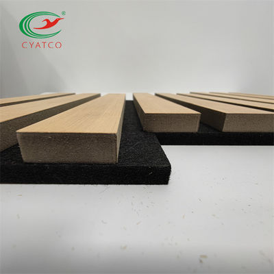 Yangına Dayanıklı MDF Ahşap Panel Kaplama 3D PET Kompozit Ses Emici