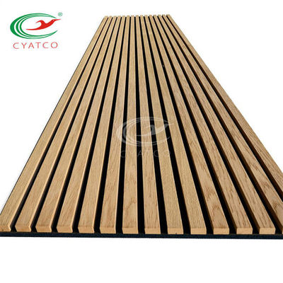 Tavan Ahşap Akustik Duvar Panelleri Pratik MDF Polyester Malzeme