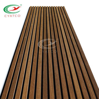 Tavan Ahşap Akustik Duvar Panelleri Pratik MDF Polyester Malzeme