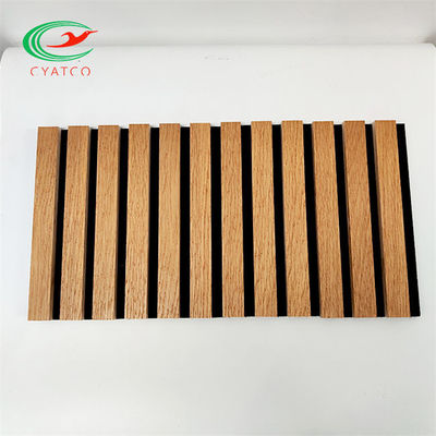 Tavan Ahşap Akustik Duvar Panelleri Pratik MDF Polyester Malzeme