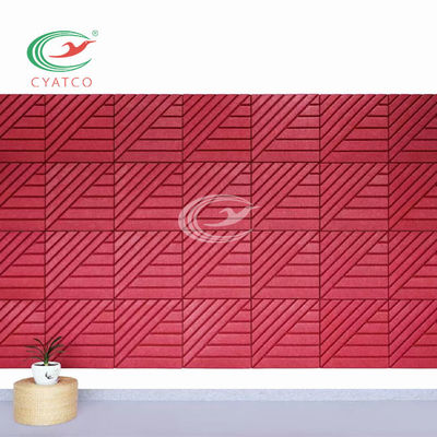 Duvarlar İçin Ses Geçirmez Keçe Paneller, Toplantı Odası Polyester Elyaf Akustik Panel