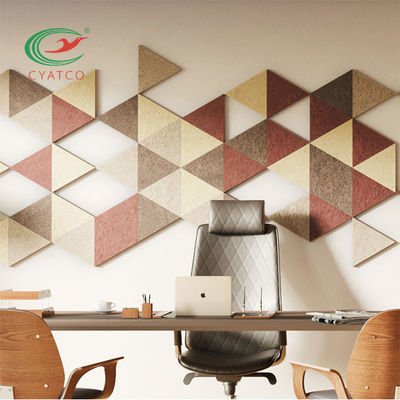 Özel PET Akustik Paneller 120-250kg/Cbm 100% Polyester Fiber Easy Self Adhesive