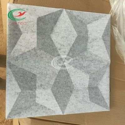 Elmas 3D Duvar Polyester Fiber Akustik Panel Küflenmez Kokusuz