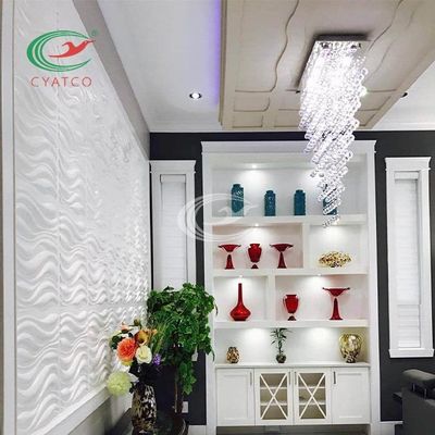 Kapalı Polyester Elyaf Dalgalı Duvar Panelleri Aleve Dayanıklı Çok Sahne