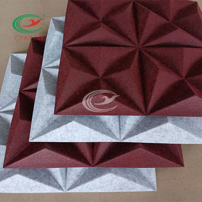 Pratik Kokusuz Polyester Elyaf Panel, Mildewproof Akustik Levha Dokusu