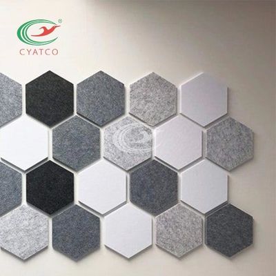 Yangına dayanıklı Felt Duvar Panelleri Kokusuz Dekoratif Akustik Duvar Kaplamaları
