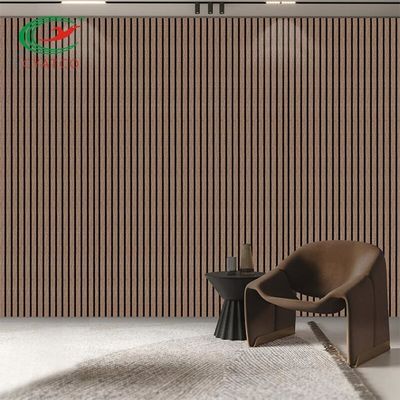 Otel Modern 3D Ahşap Çıta Duvar Polyester Elyaflı Çevre Dostu