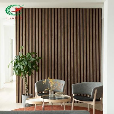 Otel Modern 3D Ahşap Çıta Duvar Polyester Elyaflı Çevre Dostu