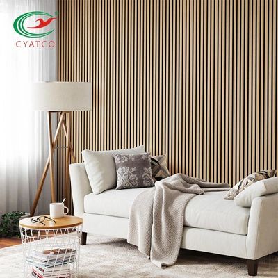 İç Ahşap Ahşap Çıta Duvar Panelleri Yangın Geciktirici Zararsız