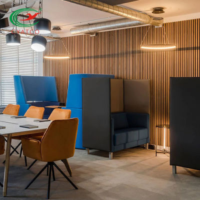 İç Ahşap Ahşap Çıta Duvar Panelleri Yangın Geciktirici Zararsız