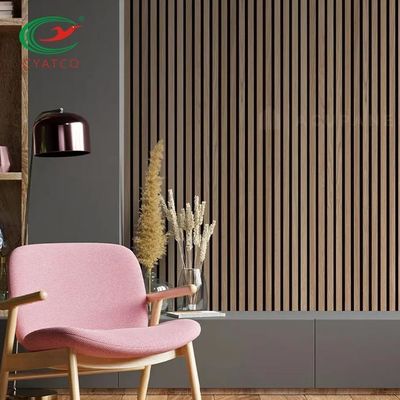 Otel Modern 3D Ahşap Çıta Duvar Polyester Elyaflı Çevre Dostu