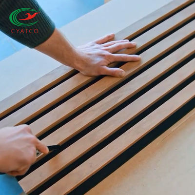 Duvara Monte Kaplama Akustik Ahşap Çıta Paneli 21mm Kalınlık