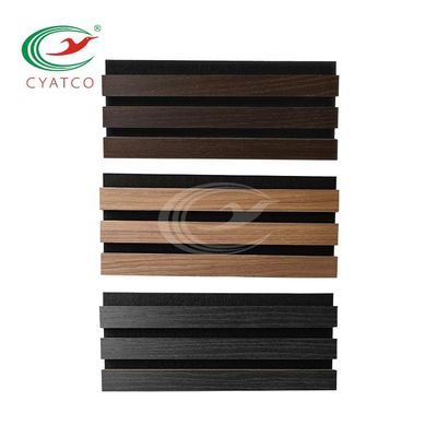 Elegant Çizgi Odun Çizgi Duvar Hafif Dayanıklı Duvar Tahtası TV Arkaplanı