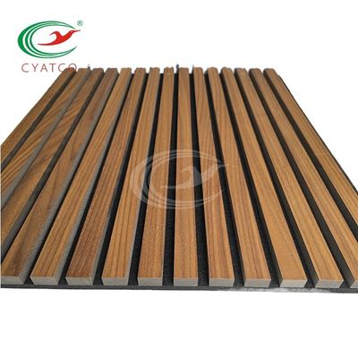 Yüksek Dayanıklılık Akustik Duvar Panelleri Tavana Monte Yangına Dayanıklı Ahşap Panel