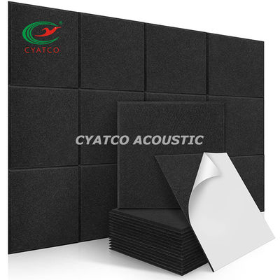 Kontrol Reverb Duvar Panelleri Kokusuz 9mm Siyah Polyeater Fiber Akustik Paneller